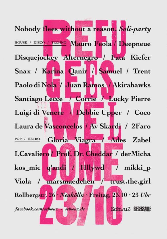 Refugees Welcome SchwuZ LCavaliero